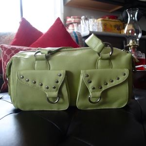 pastel green boxy bag